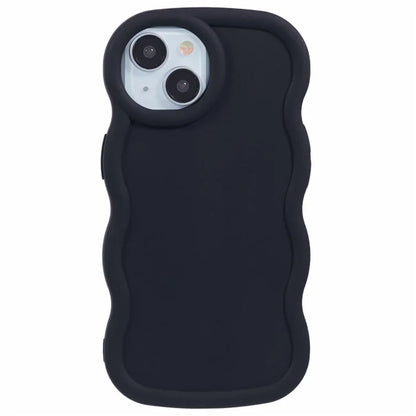XL Series For iPhone 14 Case Solid Color Wave Edge Flexible TPU Phone Cover