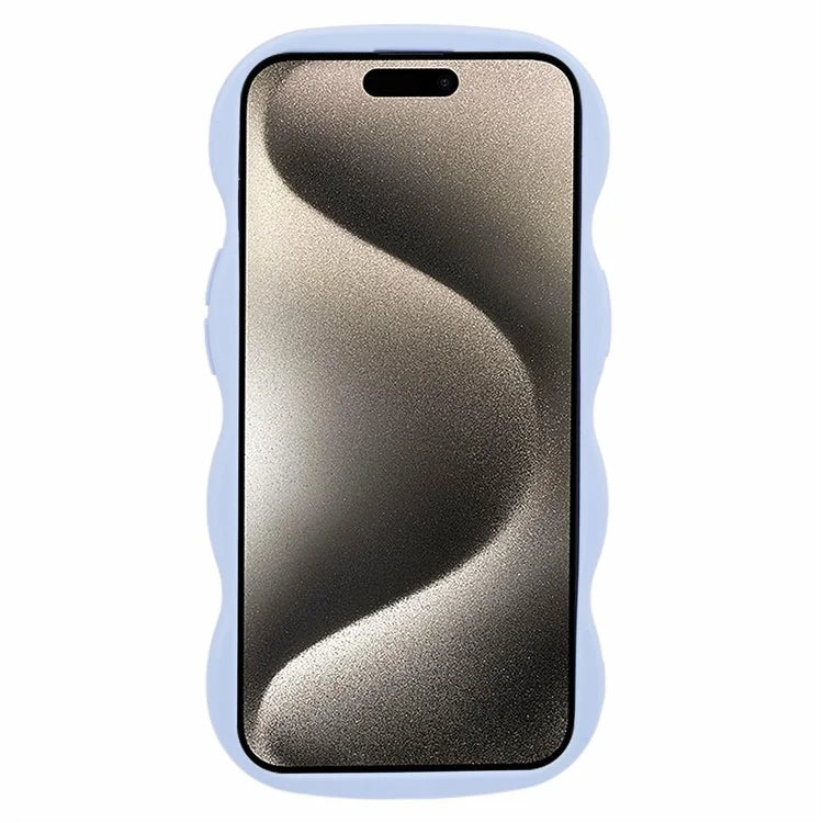 XL Series For iPhone 14 Case Solid Color Wave Edge Flexible TPU Phone Cover
