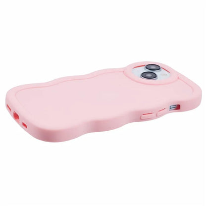 XL Series For iPhone 14 Case Solid Color Wave Edge Flexible TPU Phone Cover