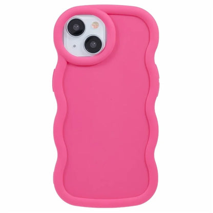 XL Series For iPhone 14 Case Solid Color Wave Edge Flexible TPU Phone Cover