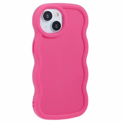 XL Series For iPhone 14 Case Solid Color Wave Edge Flexible TPU Phone Cover