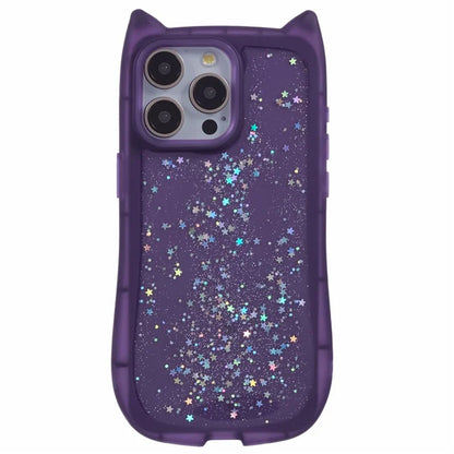 JTW Series For iPhone 12 / 12 Pro Case Epoxy TPU Phone Cover Cute Cat Ear Design