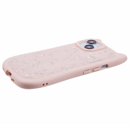 JTW Series For iPhone 13 Case Cat Ear Soft TPU Phone Cover Sparkle Sequins Epoxy