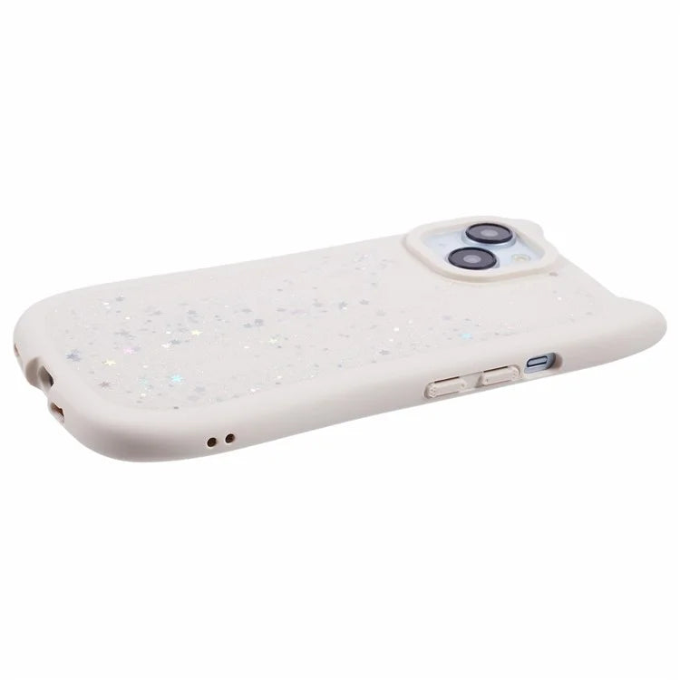 JTW Series For iPhone 13 Case Cat Ear Soft TPU Phone Cover Sparkle Sequins Epoxy