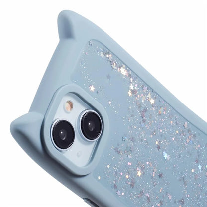 JTW Series For iPhone 13 Case Cat Ear Soft TPU Phone Cover Sparkle Sequins Epoxy