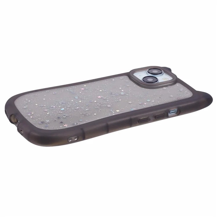 JTW Series For iPhone 13 Case Cat Ear Soft TPU Phone Cover Sparkle Sequins Epoxy
