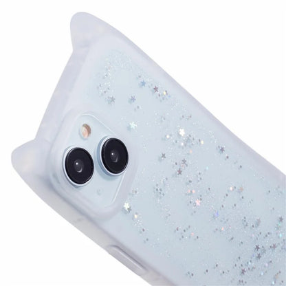 JTW Series For iPhone 13 Case Cat Ear Soft TPU Phone Cover Sparkle Sequins Epoxy