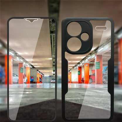 For Xiaomi Redmi Note 13 Pro+ 5G Case Acrylic + TPU Clear Phone Cover with PET Screen Film