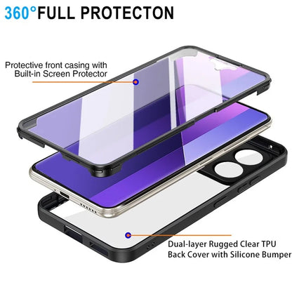 For Xiaomi Redmi Note 13 Pro+ 5G Case Acrylic + TPU Clear Phone Cover with PET Screen Film
