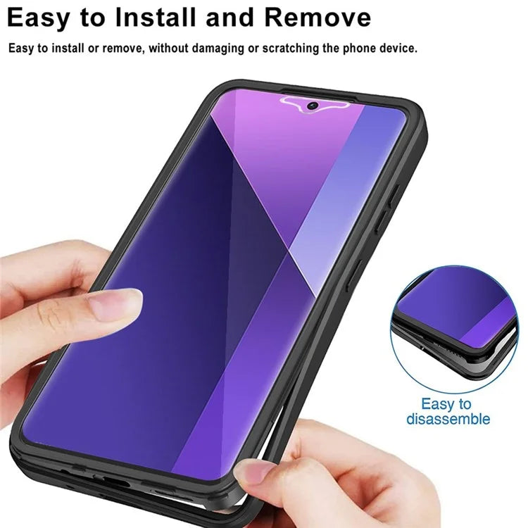 For Xiaomi Redmi Note 13 Pro+ 5G Case Acrylic + TPU Clear Phone Cover with PET Screen Film