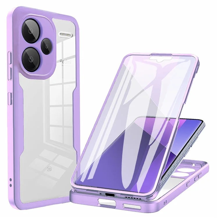 For Xiaomi Redmi Note 13 Pro+ 5G Case Acrylic + TPU Clear Phone Cover with PET Screen Film