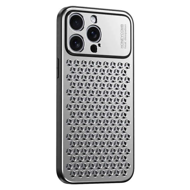 For iPhone 13 Pro Case Aluminum Alloy+TPU Honeycomb Heat Dissipation Phone Cover