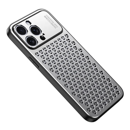 For iPhone 13 Pro Case Aluminum Alloy+TPU Honeycomb Heat Dissipation Phone Cover