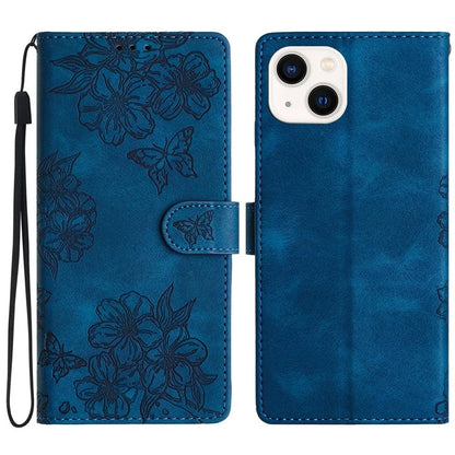 For iPhone 14 Plus Skin-Touch Feeling PU Leather Phone Case Imprinted Pattern Wallet Phone Cover