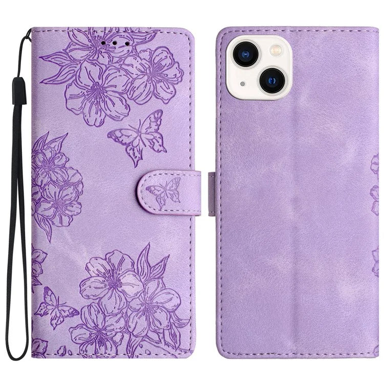 For iPhone 13 Wholesale Phone Shell PU Leather Phone Case Imprinted Pattern Wallet Phone Cover