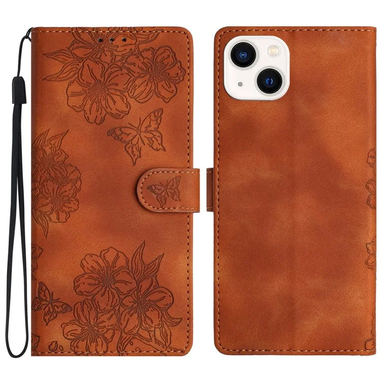 For iPhone 13 Wholesale Phone Shell PU Leather Phone Case Imprinted Pattern Wallet Phone Cover