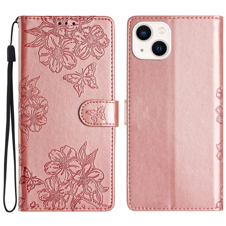 For iPhone 13 Wholesale Phone Shell PU Leather Phone Case Imprinted Pattern Wallet Phone Cover