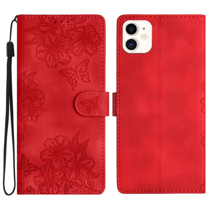 For iPhone 11 Skin-Touch Feeling PU Leather Phone Case Imprinted Pattern Wallet Phone Cover