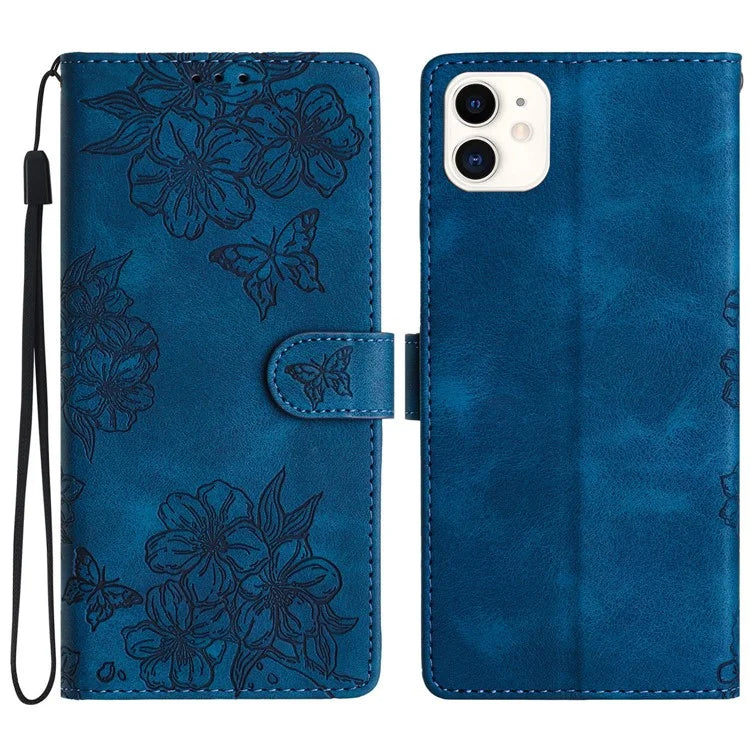 For iPhone 11 Skin-Touch Feeling PU Leather Phone Case Imprinted Pattern Wallet Phone Cover