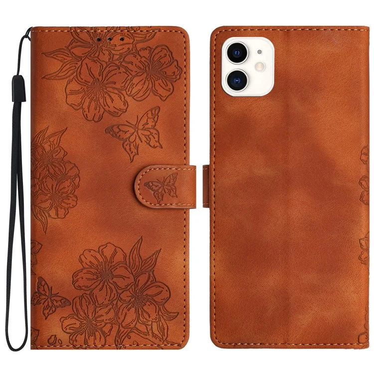 For iPhone 11 Skin-Touch Feeling PU Leather Phone Case Imprinted Pattern Wallet Phone Cover