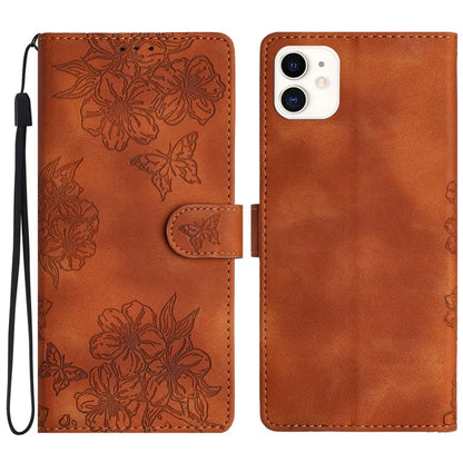 For iPhone 11 Skin-Touch Feeling PU Leather Phone Case Imprinted Pattern Wallet Phone Cover
