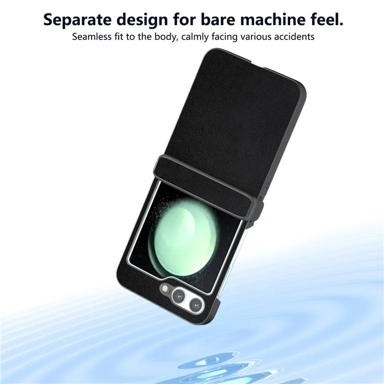 For Samsung Galaxy Z Flip5 5G Case Leather + PC Slim Phone Cover Hinge Protection