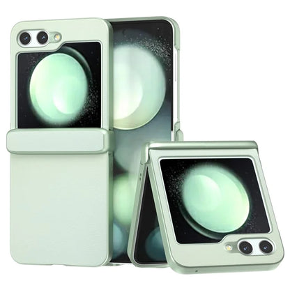 For Samsung Galaxy Z Flip5 5G Case Leather + PC Slim Phone Cover Hinge Protection