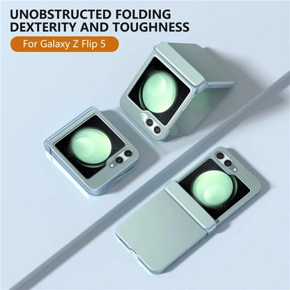 For Samsung Galaxy Z Flip5 5G Case Leather + PC Slim Phone Cover Hinge Protection