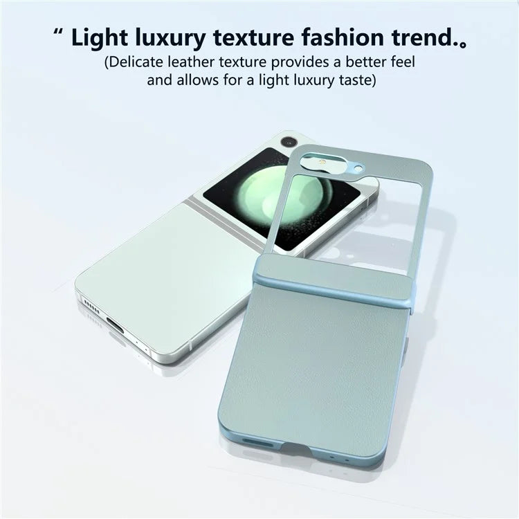 For Samsung Galaxy Z Flip5 5G Case Leather + PC Slim Phone Cover Hinge Protection