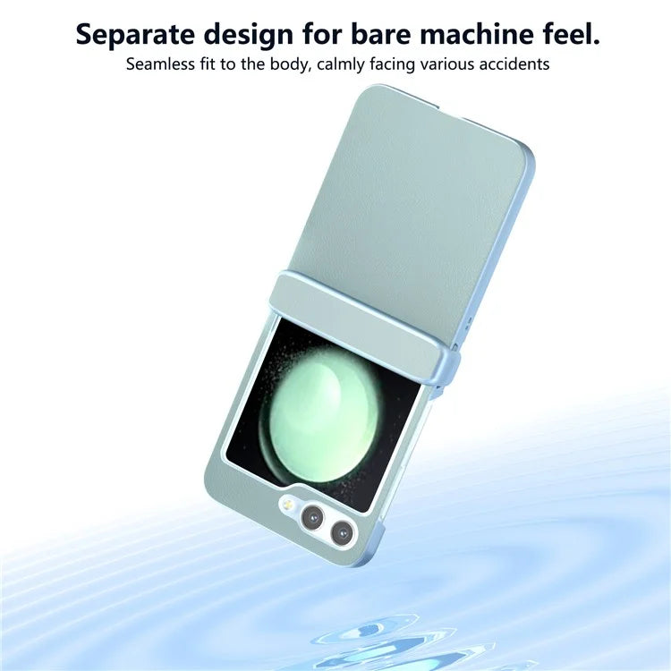 For Samsung Galaxy Z Flip5 5G Case Leather + PC Slim Phone Cover Hinge Protection