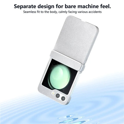 For Samsung Galaxy Z Flip5 5G Case Leather + PC Slim Phone Cover Hinge Protection