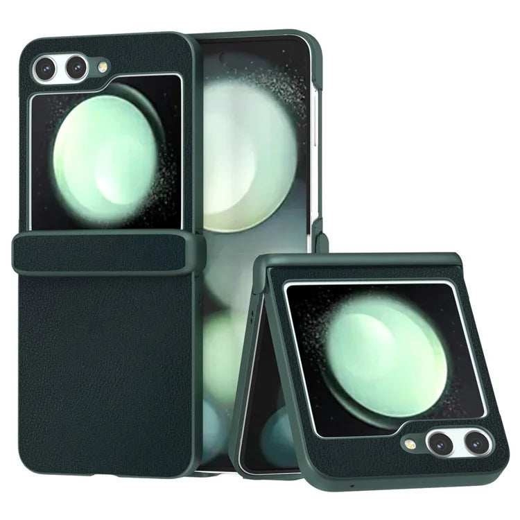 For Samsung Galaxy Z Flip5 5G Case Leather + PC Slim Phone Cover Hinge Protection