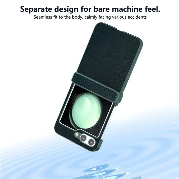 For Samsung Galaxy Z Flip5 5G Case Leather + PC Slim Phone Cover Hinge Protection