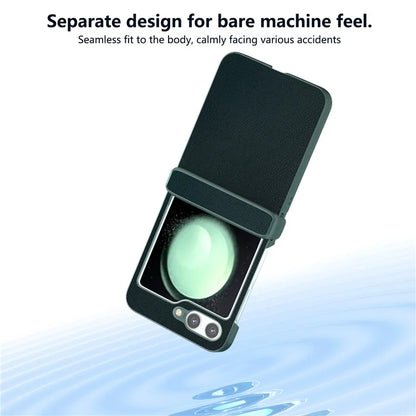 For Samsung Galaxy Z Flip5 5G Case Leather + PC Slim Phone Cover Hinge Protection
