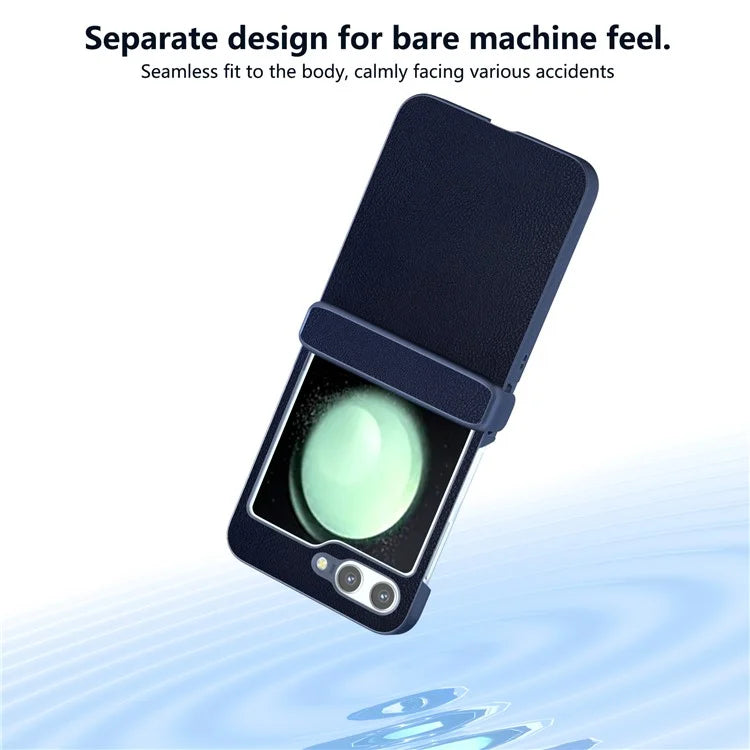 For Samsung Galaxy Z Flip5 5G Case Leather + PC Slim Phone Cover Hinge Protection