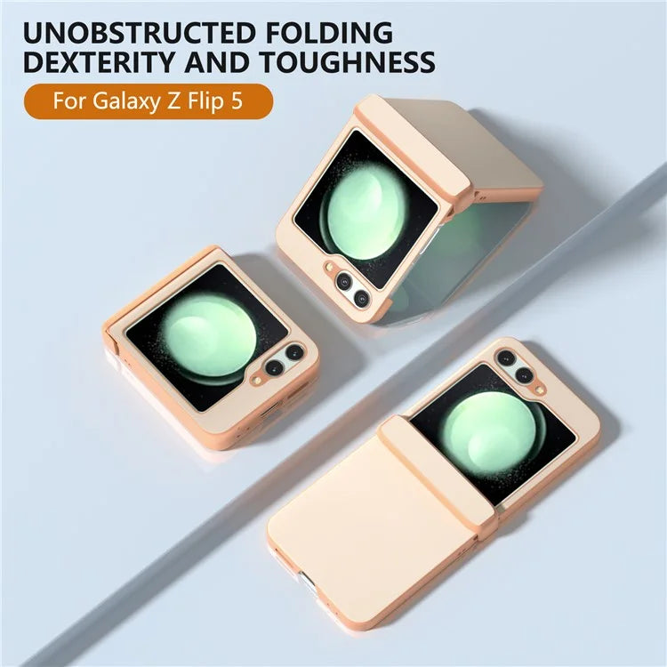 For Samsung Galaxy Z Flip5 5G Case Leather + PC Slim Phone Cover Hinge Protection