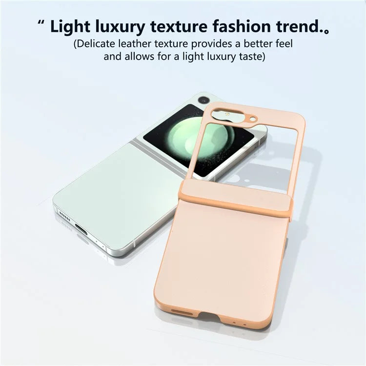 For Samsung Galaxy Z Flip5 5G Case Leather + PC Slim Phone Cover Hinge Protection