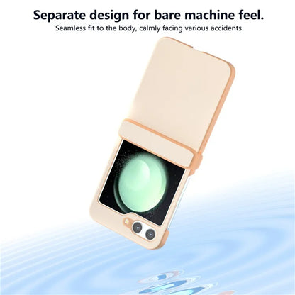 For Samsung Galaxy Z Flip5 5G Case Leather + PC Slim Phone Cover Hinge Protection