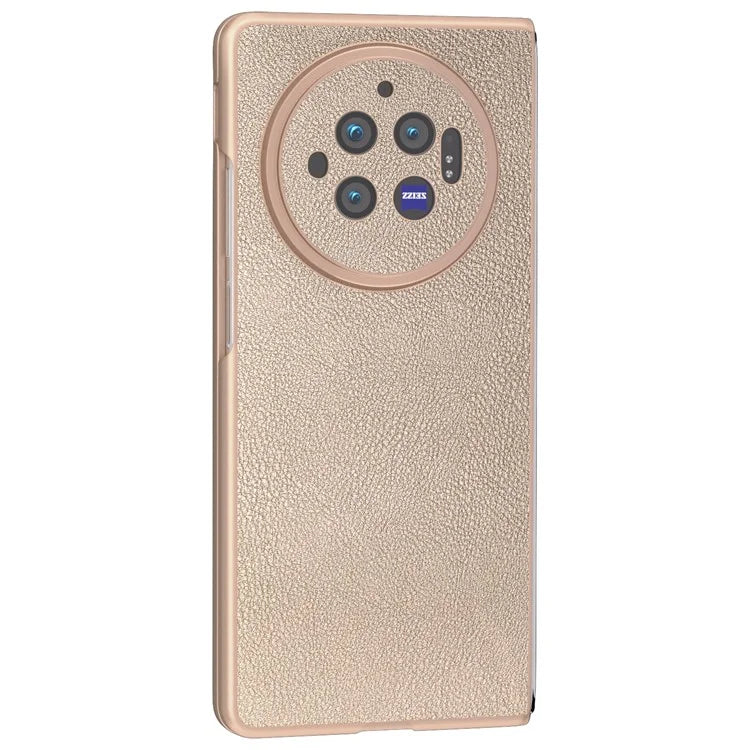 For vivo X Fold3 Case PU Leather Coated Hard PC Folding Phone Cover