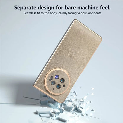 For vivo X Fold3 Case PU Leather Coated Hard PC Folding Phone Cover