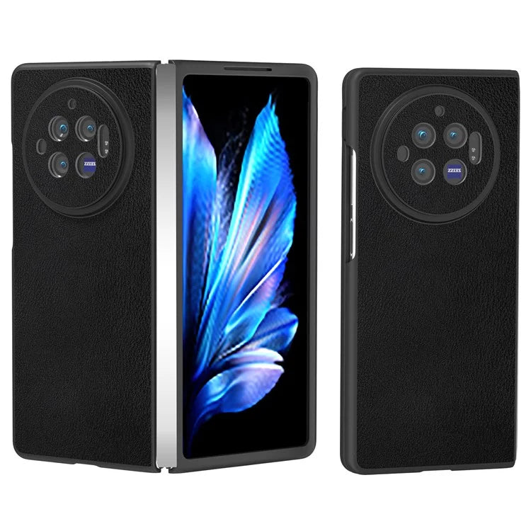 For vivo X Fold3 Case PU Leather Coated Hard PC Folding Phone Cover