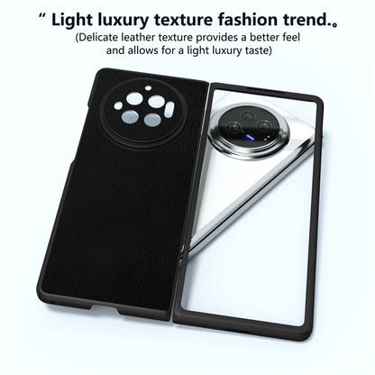 For vivo X Fold3 Case PU Leather Coated Hard PC Folding Phone Cover