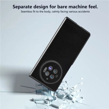 For vivo X Fold3 Case PU Leather Coated Hard PC Folding Phone Cover