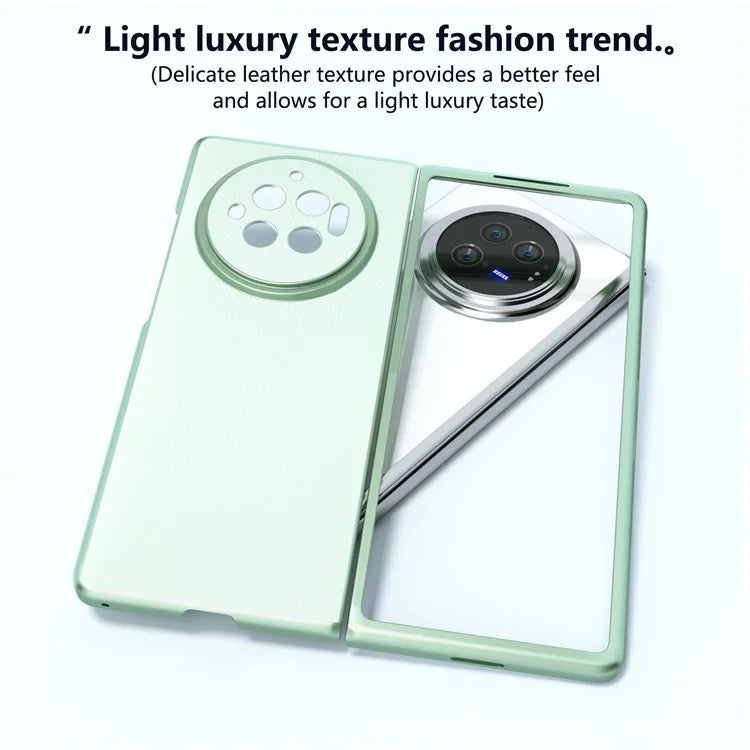 For vivo X Fold3 Case PU Leather Coated Hard PC Folding Phone Cover