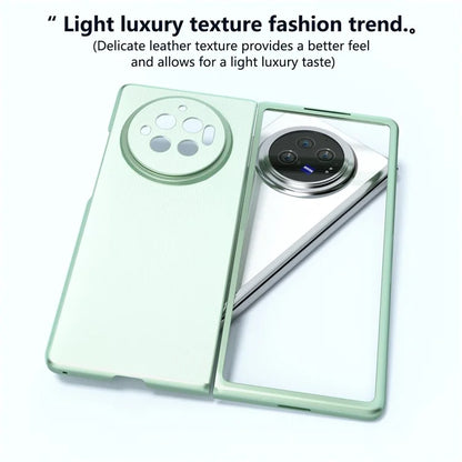For vivo X Fold3 Case PU Leather Coated Hard PC Folding Phone Cover
