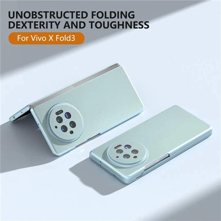 For vivo X Fold3 Case PU Leather Coated Hard PC Folding Phone Cover
