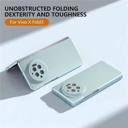 For vivo X Fold3 Case PU Leather Coated Hard PC Folding Phone Cover