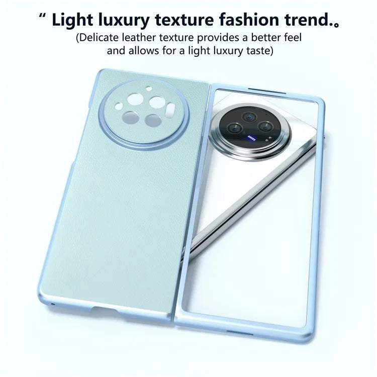 For vivo X Fold3 Case PU Leather Coated Hard PC Folding Phone Cover