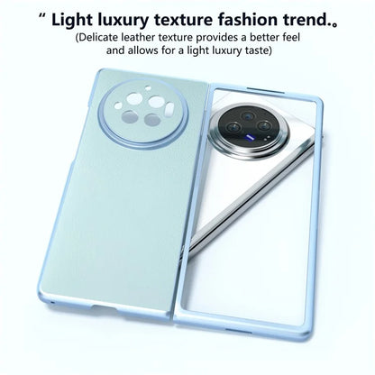 For vivo X Fold3 Case PU Leather Coated Hard PC Folding Phone Cover