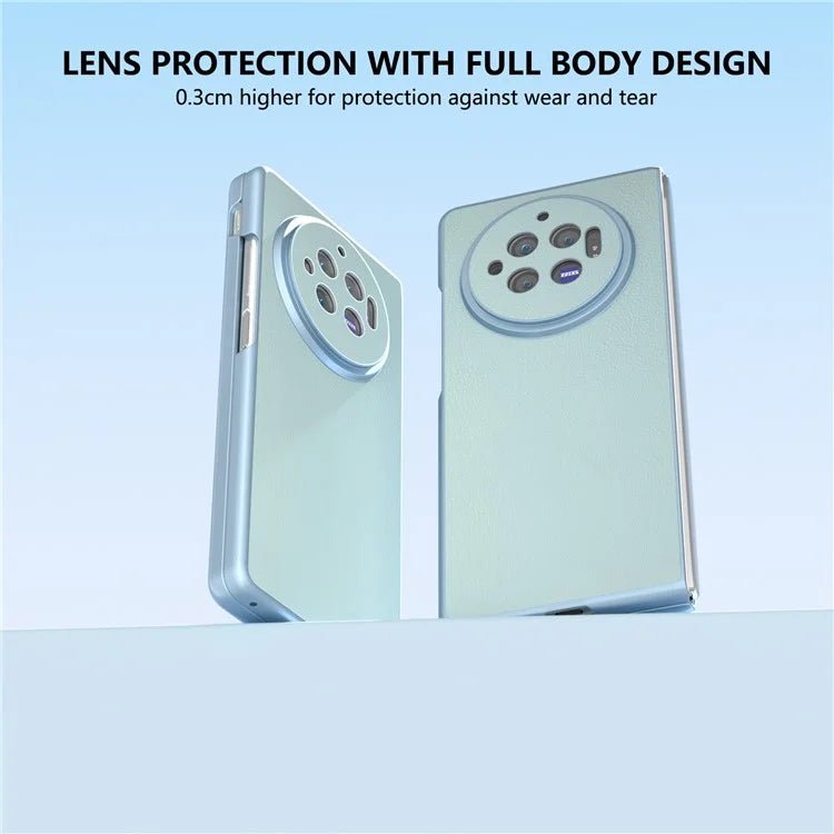 For vivo X Fold3 Case PU Leather Coated Hard PC Folding Phone Cover